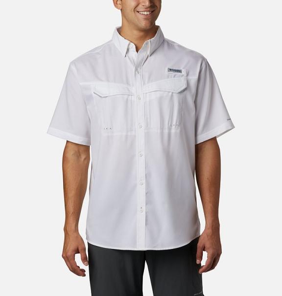 Columbia Low Drag Offshore Shirts White For Men's NZ30984 New Zealand